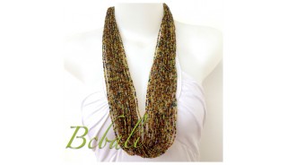 Multi Strand Sequins Beading Necklaces
